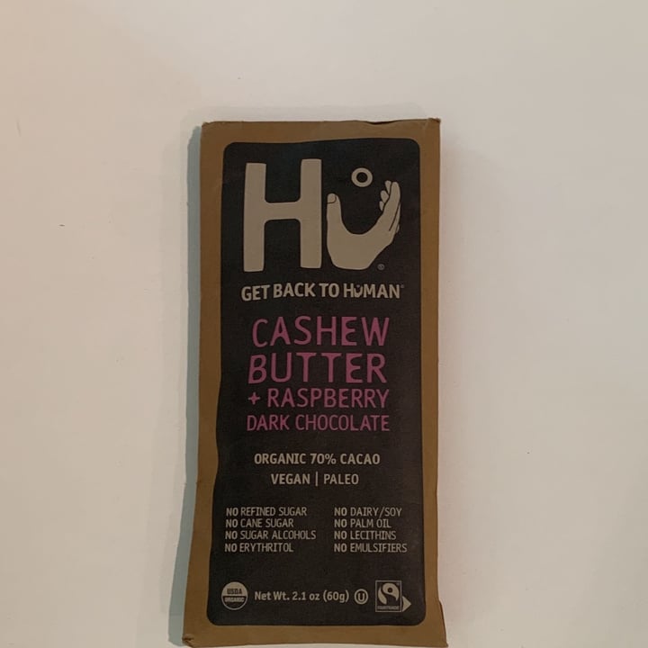 photo of Hu Kitchen Cashew Butter + Raspberry Dark Chocolate shared by @nickalvarez16 on  10 Aug 2021 - review