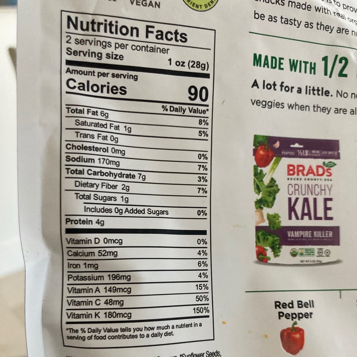 review photo of Brad’s Plant Based Crunchy Kale: Vampire Killer shared by @vivianstry on 31 Mar 2021 - review