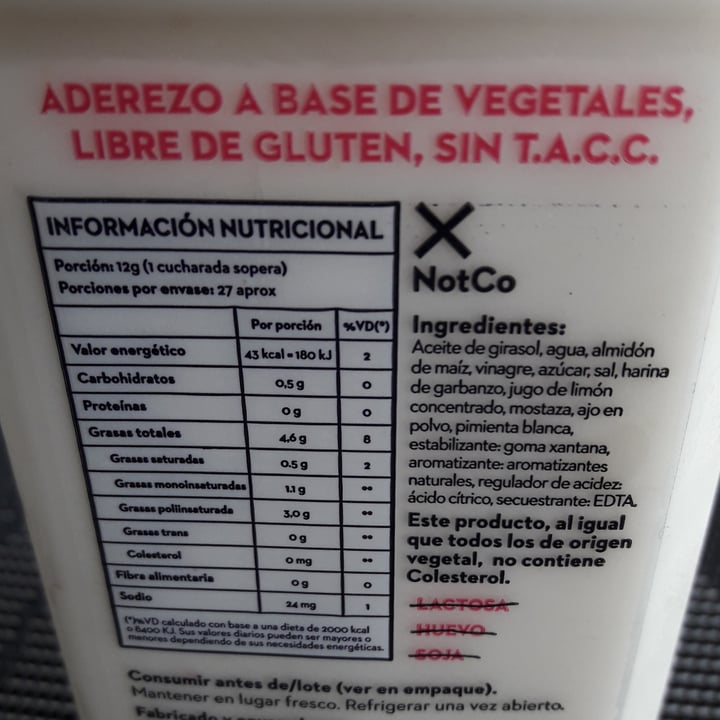 review photo of NotCo Not Mayo Original shared by @meteoraba on 25 Oct 2020 - review
