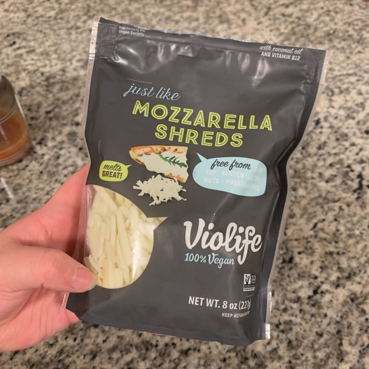 photo of Violife Mozzarella Shreds shared by @aglanphear on  01 Jan 2021 - review