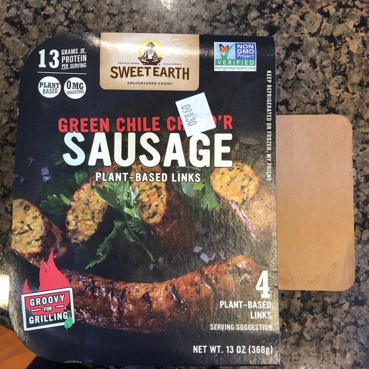 photo of Sweet Earth Green Chile Chedd'r Sausage shared by @samsearles on  09 Oct 2020 - review