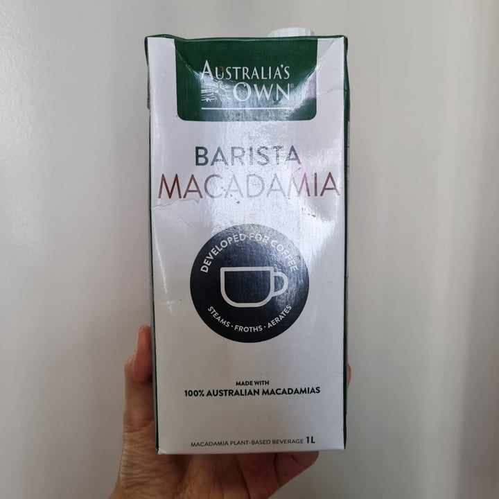 photo of Australia's Own Barista macadamia milk shared by @plantbasedlifestyle on  21 Sep 2022 - review