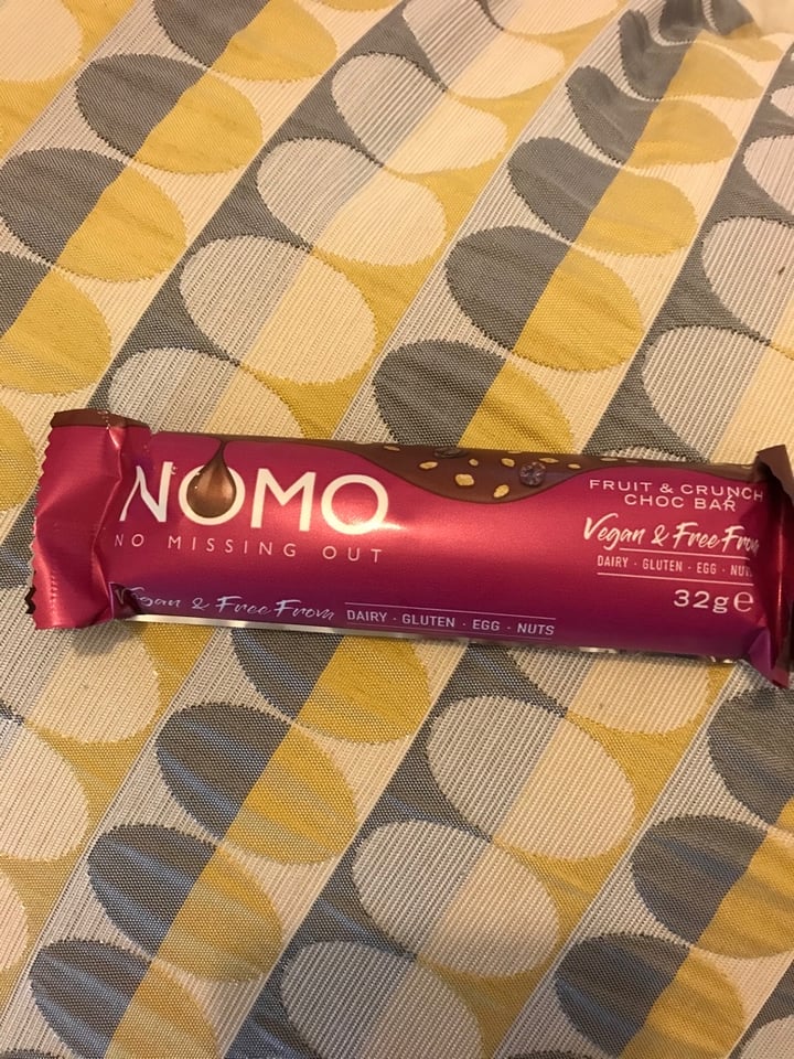 photo of NOMO Fruit & crunch choc bar shared by @charlotteduncan on  28 Mar 2020 - review