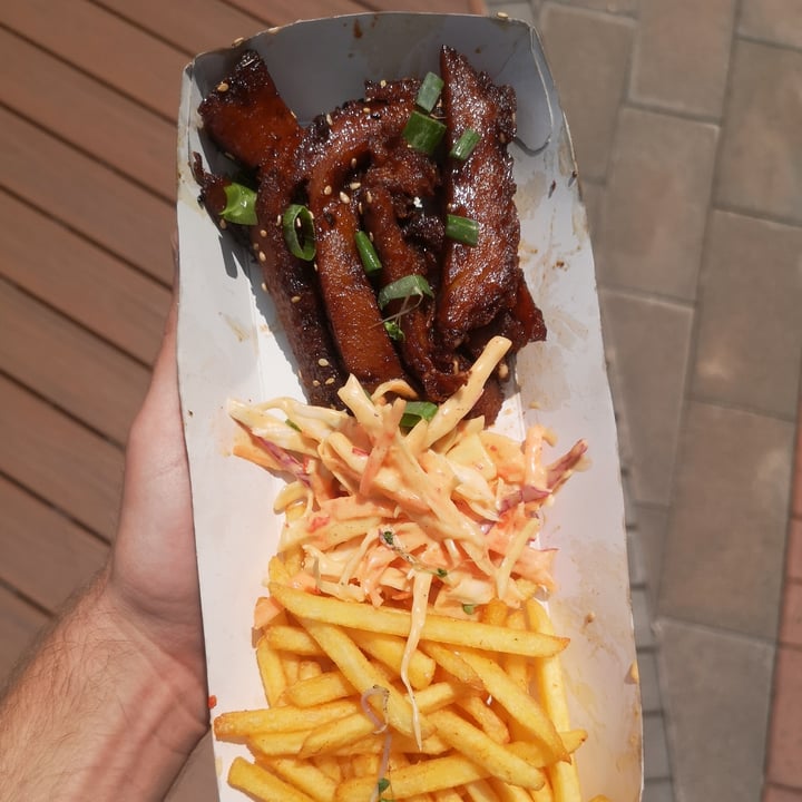 photo of The Vegan Chef Midrand Sticky Ribs With Chips shared by @pretoriavegan on  10 Oct 2021 - review