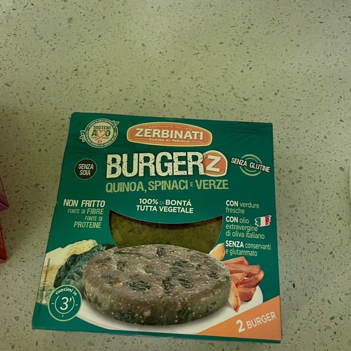 photo of Zerbinati Burgerz Quinoa Spinaci e Verze shared by @bettyfranchi on  17 Jun 2022 - review