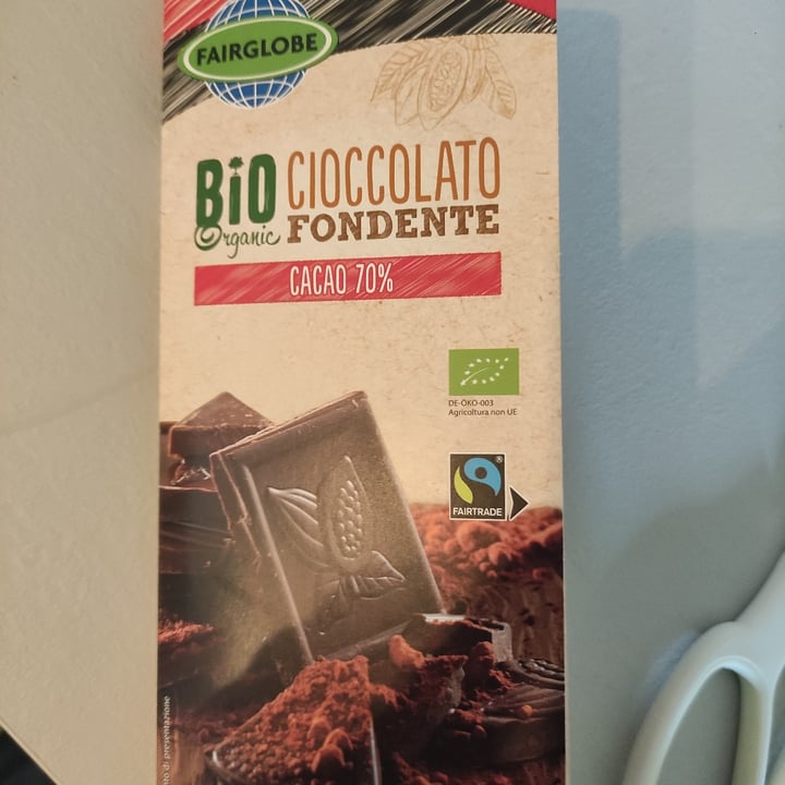 photo of Fairglobe Cioccolato Fondente Cacao 70% shared by @soymarta on  03 Dec 2021 - review