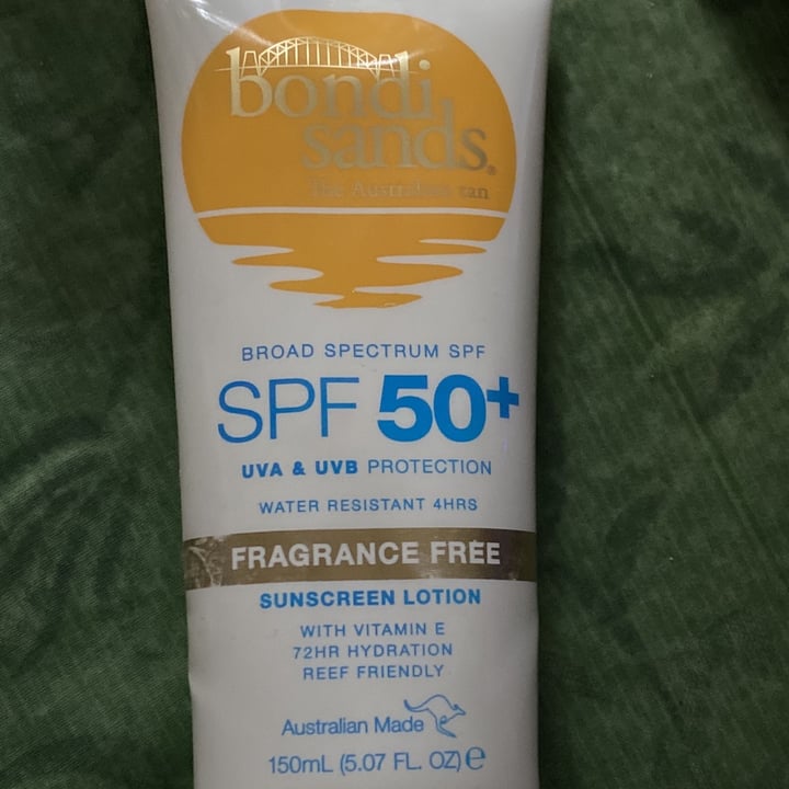 photo of Bondi Sands Broad spectrum SPF 50 Fragrance Free shared by @giuliaconiglio on  07 Jul 2022 - review