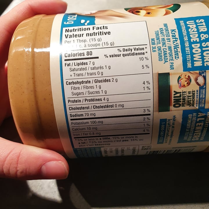 photo of Kraft Only Peanuts & Sea Salt - Peanut Butter shared by @sensitivequeer on  18 Dec 2020 - review