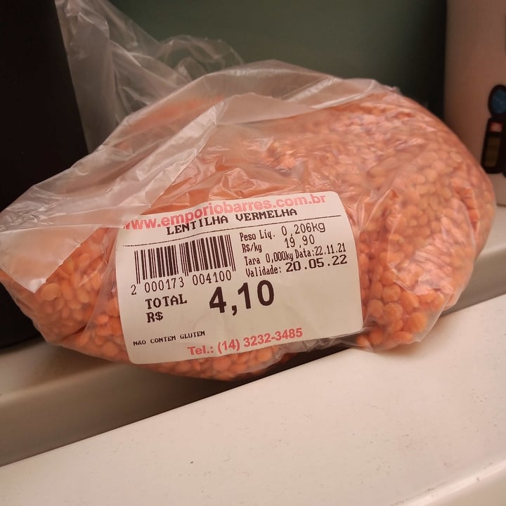 review photo of lentilha vermelha lentilha vermelha shared by @tatitatitati on 07 May 2022 - review