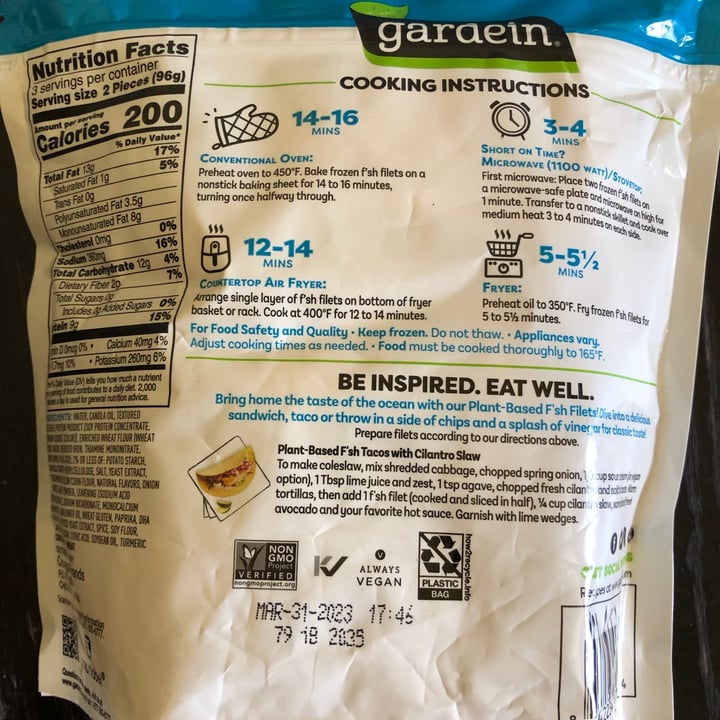 photo of Gardein Golden Plant Based F'sh Filets  shared by @ito-bearito on  16 Apr 2022 - review