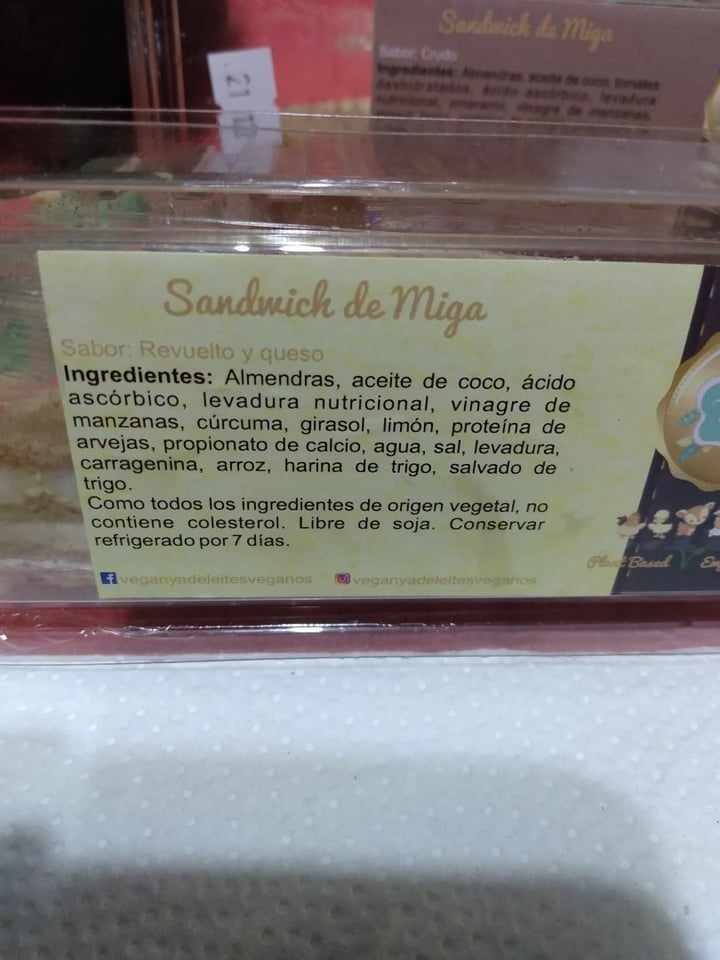 photo of Veganya Sandwich de Miga Revuelto y Queso shared by @avocadoxtoast on  30 Dec 2019 - review
