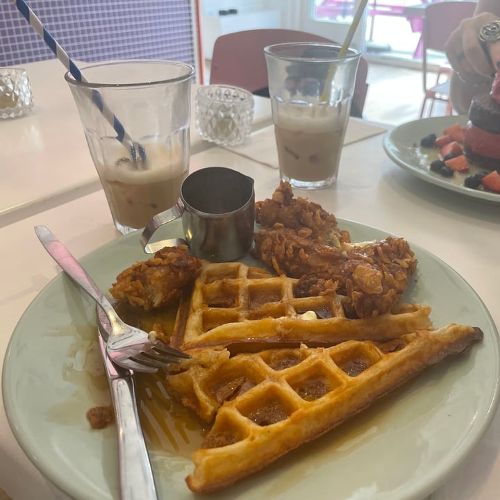 photo of Deer Mama Vegan Mylk & Burger Bar Fried Chicken And Waffles shared by @annahc on  18 Sep 2021 - review