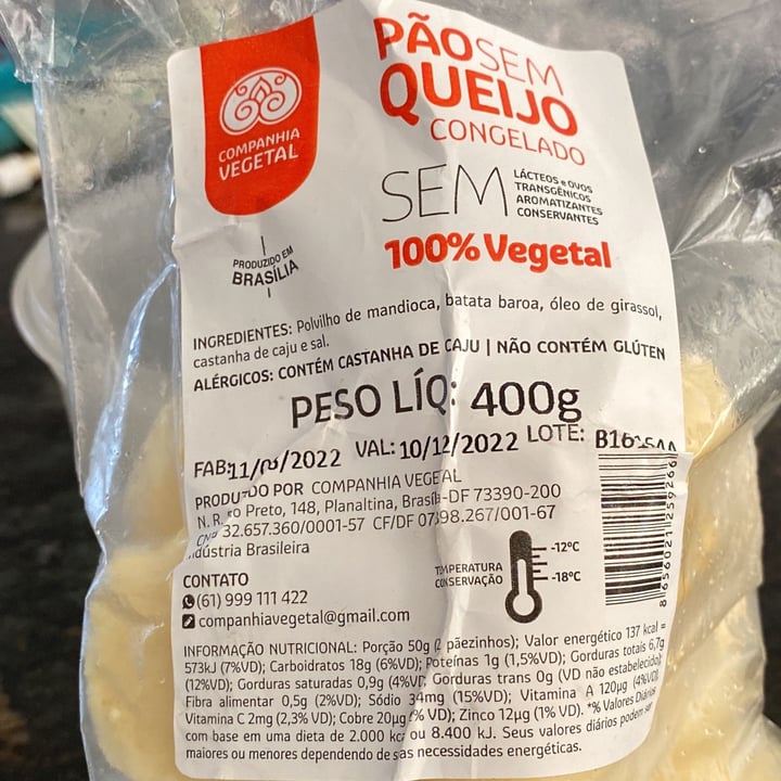 photo of Companhia Vegetal Pão Sem Queijo shared by @lyliant on  03 Aug 2022 - review