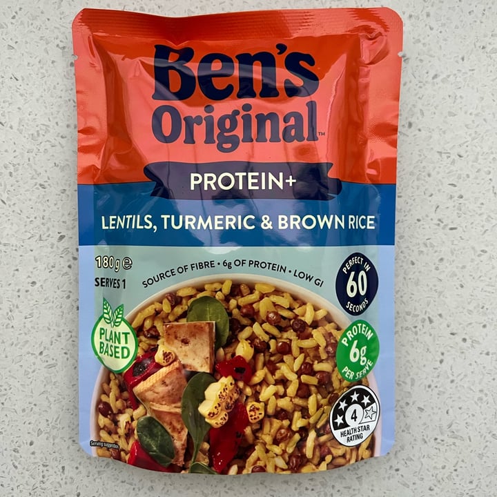 photo of Ben's Original Protein + Lentils, tumeric & brown rice shared by @jess-m-wright on  13 Apr 2022 - review