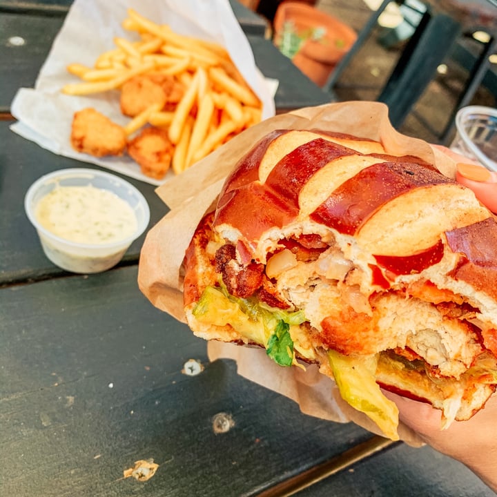 review photo of Nom Burgers Nashville Hot "Chicken" Sandwich shared by @milinda-h on 02 Nov 2020 - review