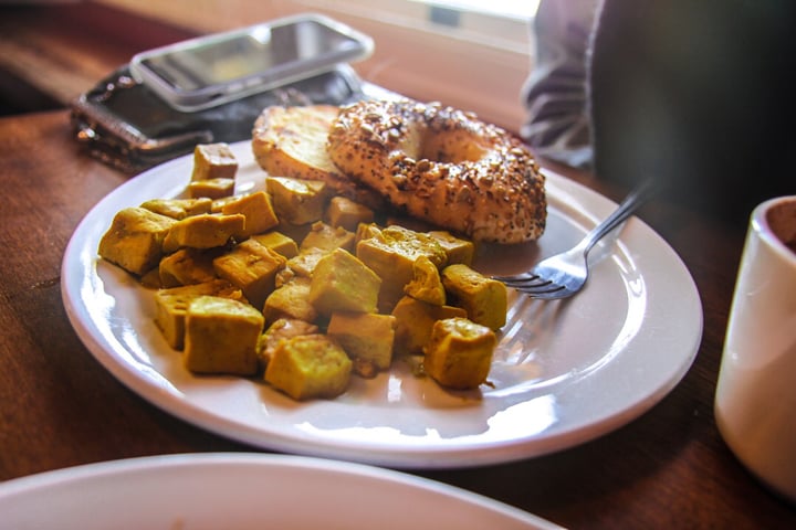 review photo of Delta of Venus Bagel With Vegan Butter & Potatoes shared by @athena on 06 Feb 2019 - review