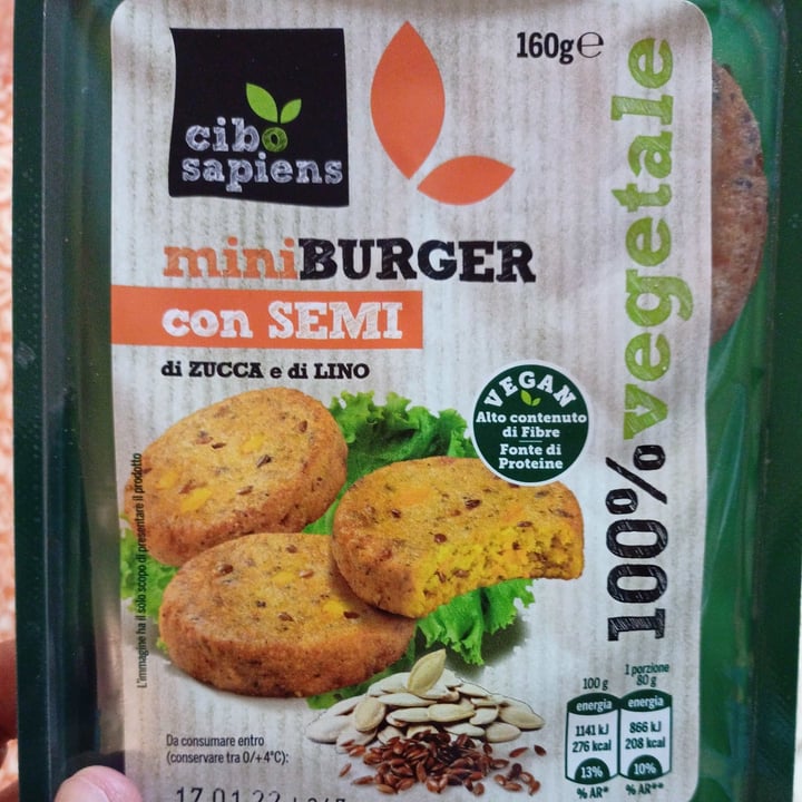 photo of Cibo Sapiens Mini Burger Con Semi shared by @marinasacco on  16 Jan 2022 - review