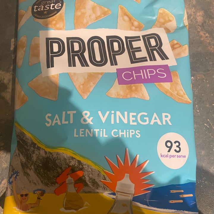 photo of Proper Chips Salt & Vinegar lentil chips shared by @chloesm on  12 Apr 2022 - review