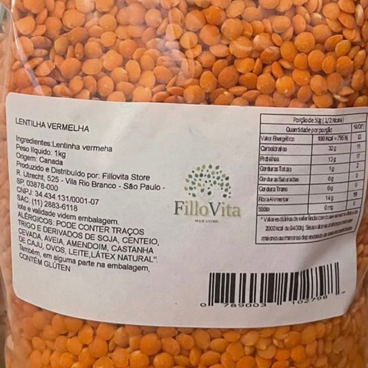 review photo of Fillo Vita Lentilha Vermelha shared by @silviadelamo on 25 Jun 2022 - review