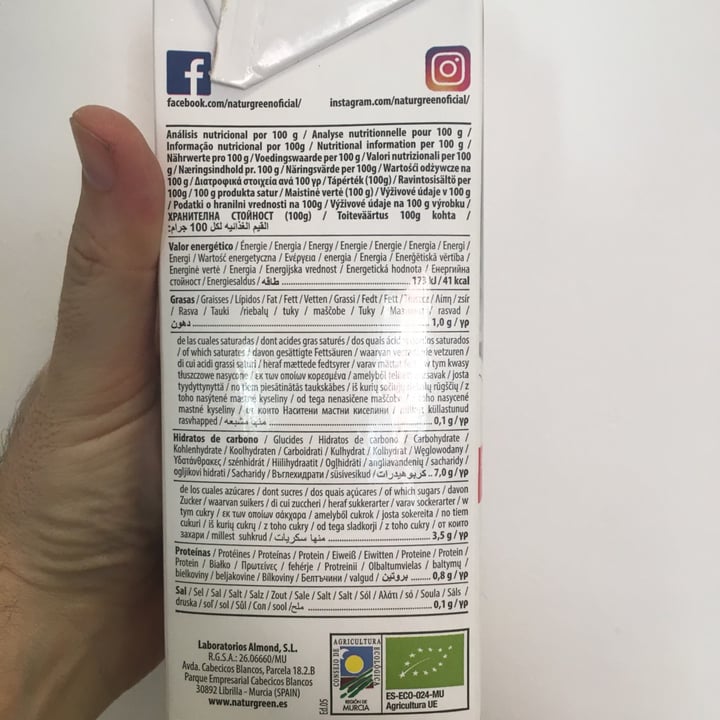 review photo of NATUR GREEN Bebida De Avena Sin Azúcares Añadidos shared by @ferbcn on 13 Jun 2020 - review