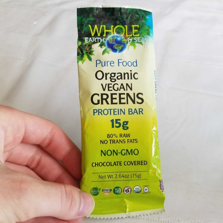 photo of Whole Earth & Sea Pure Food Organic Vegan Greens Protein Bar shared by @vik45 on  10 Jun 2020 - review
