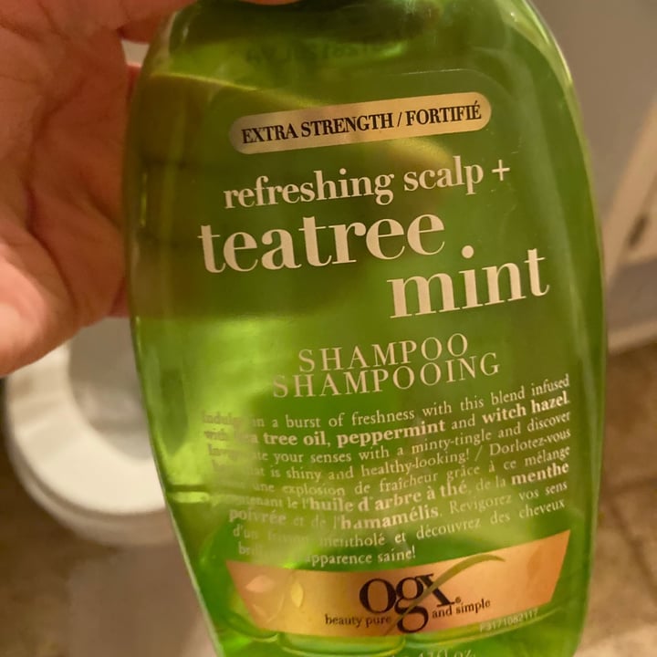photo of OGX Beauty Shampoo teatree mint shared by @cuttlefish on  07 Sep 2021 - review