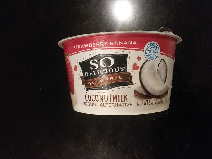 photo of So Delicious Dairy Free Strawberry Banana Coconut Milk Yogurt Alternative shared by @ambularfortheanimals on  06 Oct 2018 - review