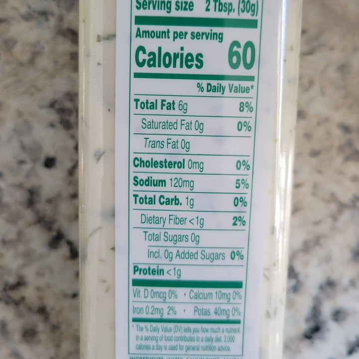 photo of Trader Joe's Vegan Creamy Dill Dressing shared by @cathyprzel on  27 Feb 2022 - review