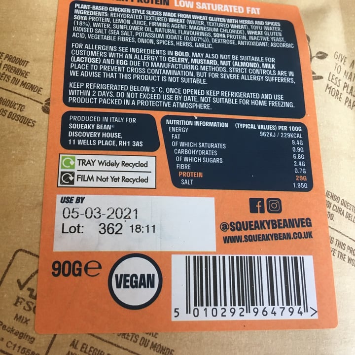 photo of Squeaky Bean Roast Chicken Slices shared by @simplesmoothies on  23 Feb 2021 - review