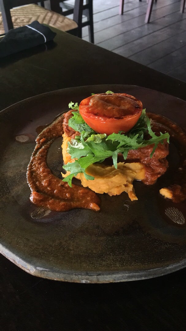 review photo of Moksa Plant-based Restaurant & Permaculture Garden Tempeh Ribs shared by @baliveganguide on 12 Aug 2018 - review