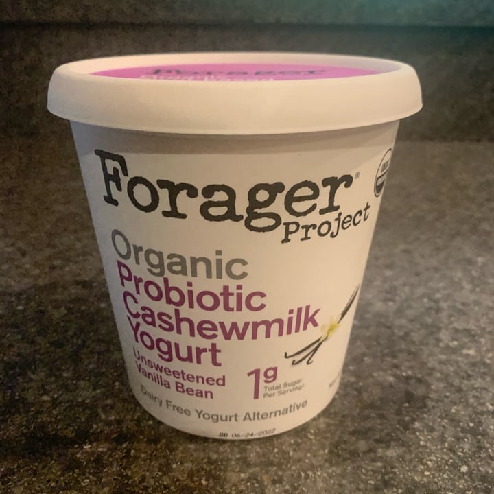 review photo of Forager Project Organic Probiotic Cashewmilk Yogurt Unsweetened Vanilla Bean shared by @betjack93 on 27 May 2022 - review