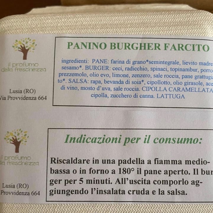 photo of Il Profumo Della Freschezza Panino Burger Farcito shared by @aleglass on  10 May 2020 - review