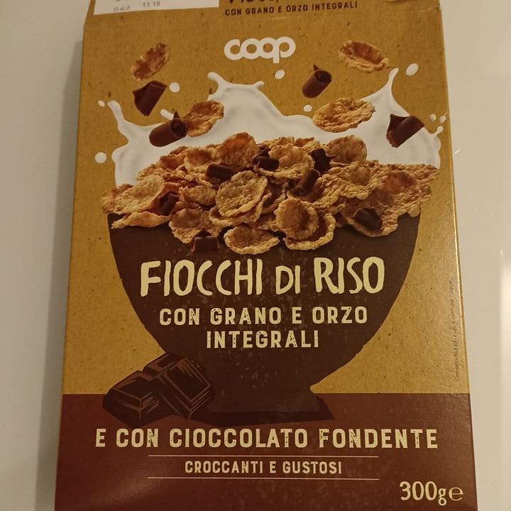 photo of Coop Fiocchi di riso e grano e orzo integrali e con cioccolato fondente shared by @ilpasieveg on  26 Apr 2022 - review