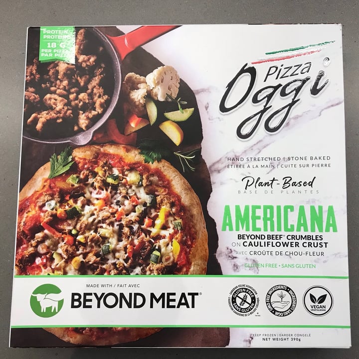 photo of Oggi Foods AMERICANA – BEYOND MEAT PIZZA shared by @plantlove on  19 Jul 2021 - review