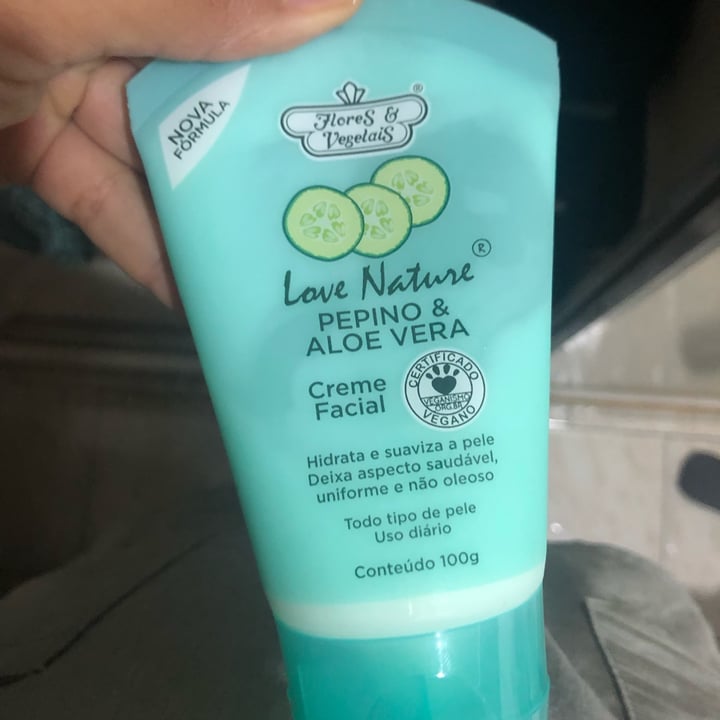 review photo of Flores & Vegetais Creme facial Pepino & Aloe Vera shared by @andressajpsouza on 06 Sep 2022 - review