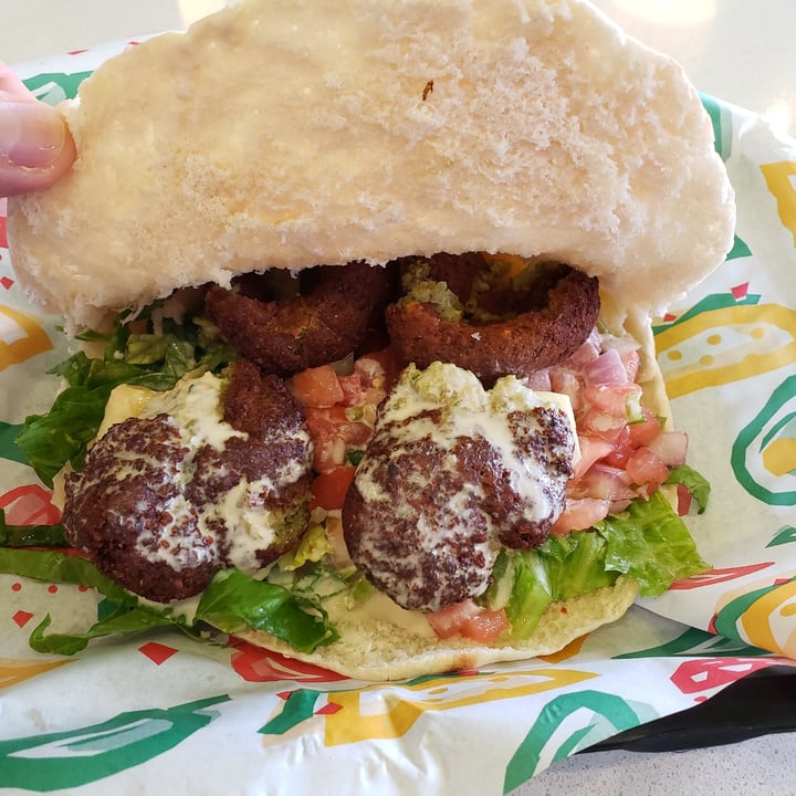 photo of The Mexican Camel vegan falafel pita shared by @isaimless on  12 May 2022 - review