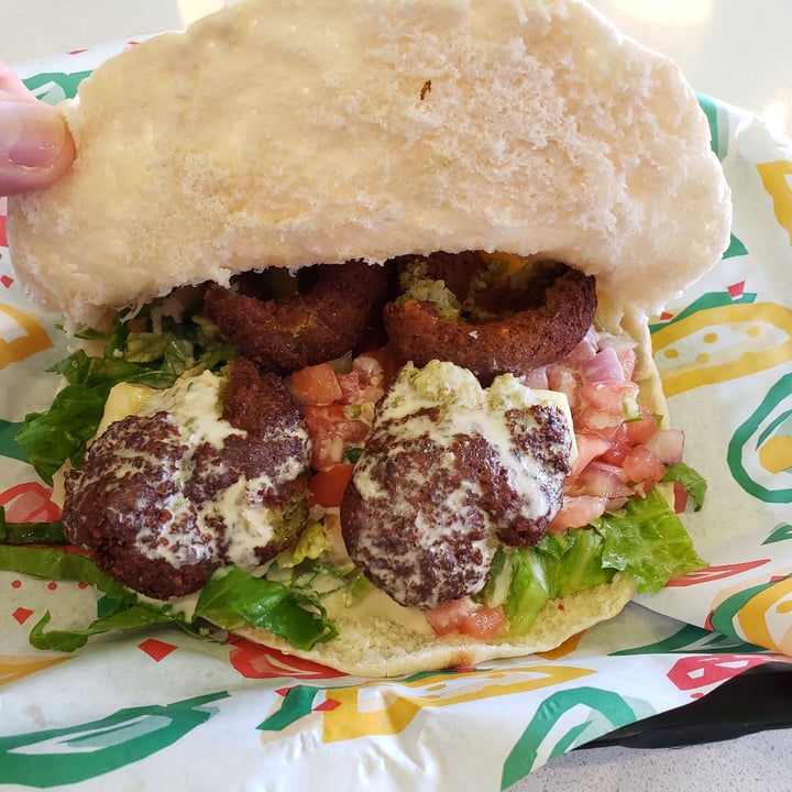 review photo of The Mexican Camel vegan falafel pita shared by @isaimless on 12 May 2022 - review