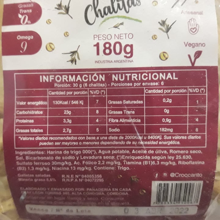 review photo of Croccanto Galletitas Croccancio de oliva y romero shared by @lu1308 on 13 Jan 2022 - review