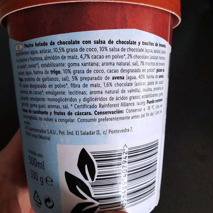 review photo of Vemondo Helado Vegano Chocolate Brownie shared by @veganopedro on 23 Aug 2021 - review