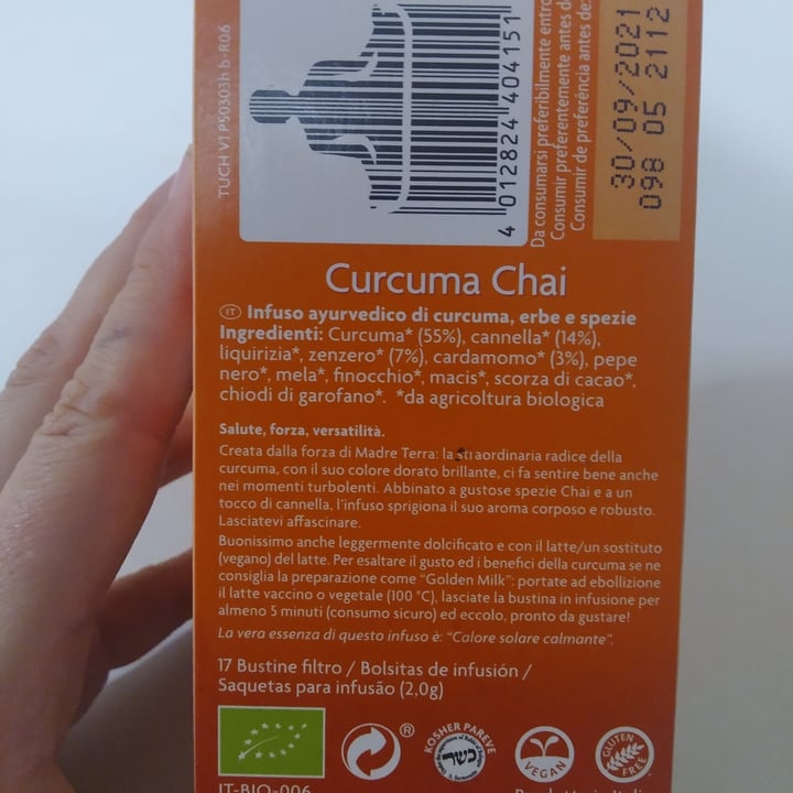 photo of Yogi Tea Organic Curcuma chai shared by @livelikevegansss on  14 Sep 2020 - review