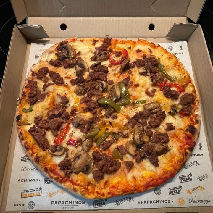 review photo of Papachinos Boksburg Vegan Pizza With Beyond Meat Mince shared by @riven on 10 Jul 2021 - review