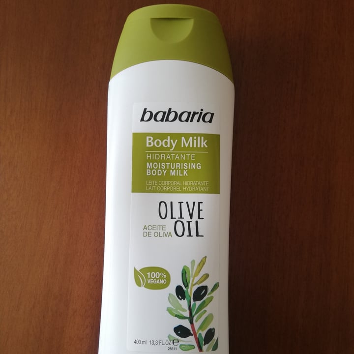 photo of Babaria Bio  Body Milk con aceite de oliva shared by @rasvegan on  06 Mar 2021 - review