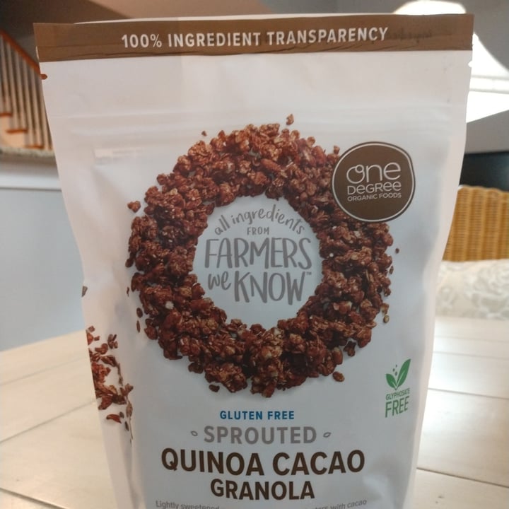 photo of One Degree Organic Foods Quinoa Cacao Granola shared by @mynameislisa on  26 Aug 2021 - review