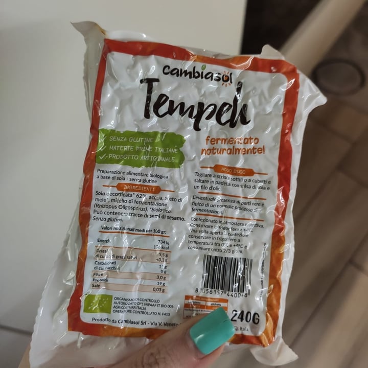 photo of Cambiasol Tempeh alla Piastra shared by @marcellosaligari on  25 Mar 2022 - review