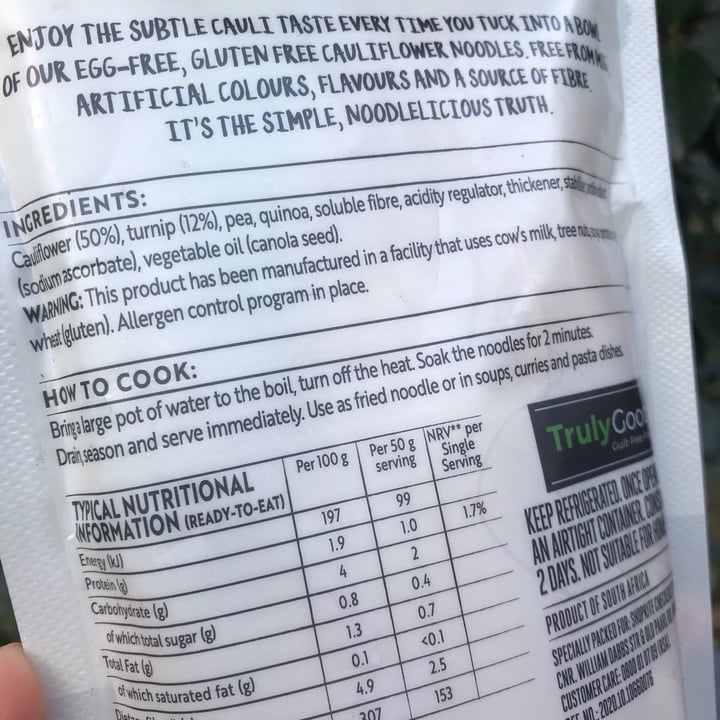 photo of Simple Truth Cauliflower Noodles shared by @sarahjeggle on  30 Mar 2021 - review
