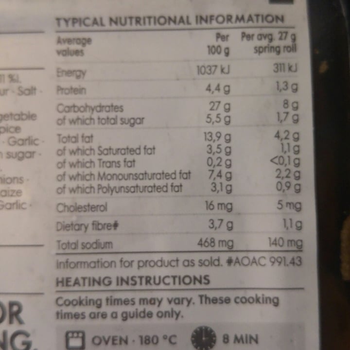 photo of Woolworths Spring Rolls (vegetable) shared by @natanya on  19 Mar 2021 - review