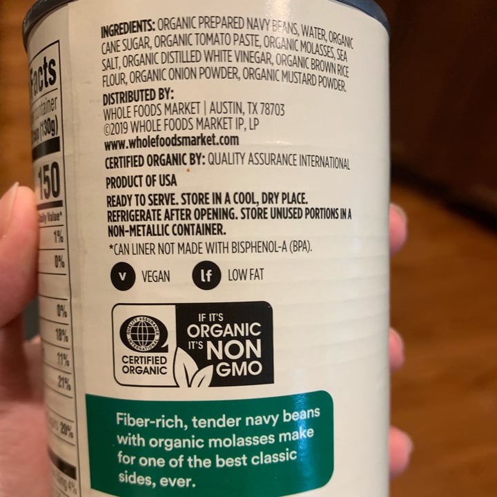 photo of Whole Foods Market 365 Organic Baked Beans shared by @kekamattos on  06 May 2022 - review