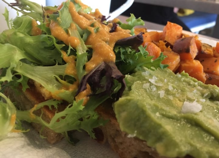 review photo of Seed Plant-Based Cafe Breakfast Sandwich shared by @katiewink on 04 Jan 2019 - review