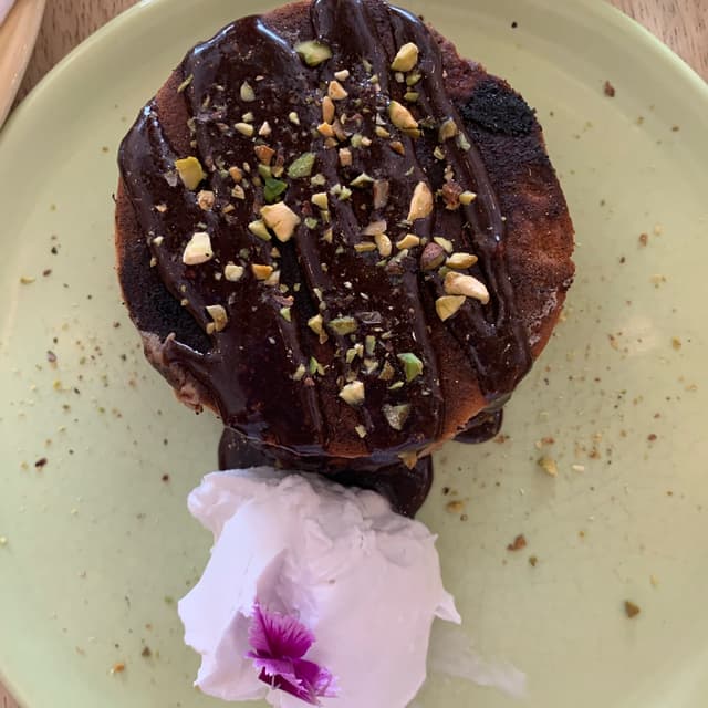 Foto do prato “Choc Chip Flapjacks”