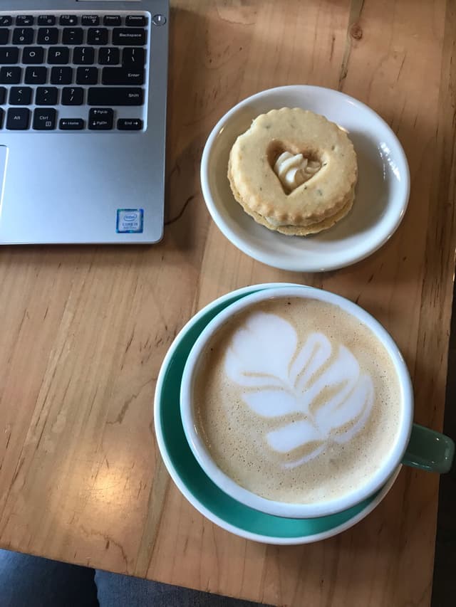 Photo of the dish “Chai latte and Lemon shortbread cookie”